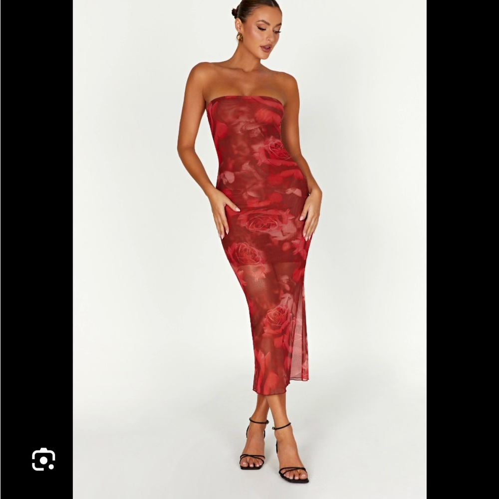 Meshki Aphrodite Strapless Mesh Dress
